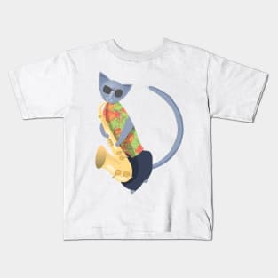 Sax Kitten Kids T-Shirt